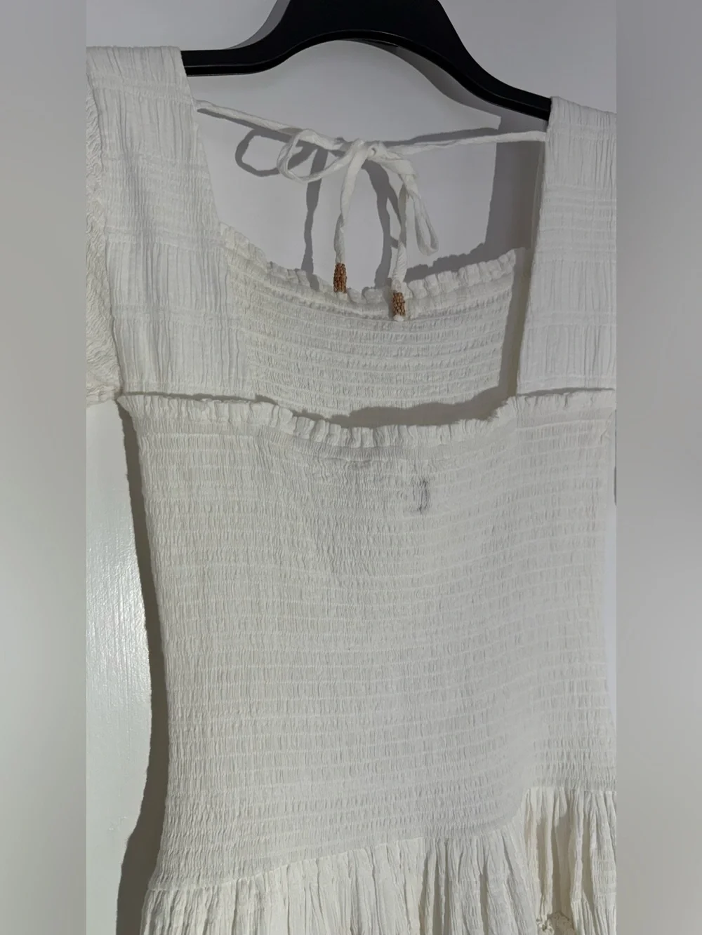 NWOT Free People Nightingale Solid Midi Dress with Navy Tie - Picture 13 of 13